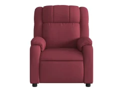 Best vidaxl Poltrona elétrica reclinável tecido tinto Vermelho