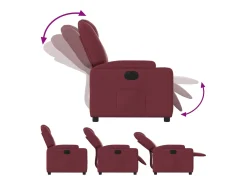 Poltrona elétrica reclinável tecido tinto SHL811563 Vermelho