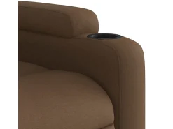 Poltrona*vidaxl Poltrona elétrica reclinável tecido Castanho