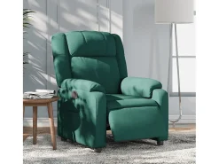 Hot Poltrona elétrica reclinável tecido verde-escuro SHL827912 Verde pinho