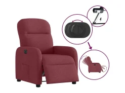 Poltrona* Poltrona elétrica reclinável tecido tinto SHL809307 Vermelho
