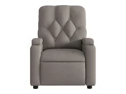 New Poltrona elétrica reclinável tecido cinzento-acastanhado SHL95284 Taupe