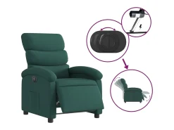 Clearance Poltrona elétrica reclinável tecido -escuro PT721575 Verde