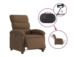 vidaxl Poltrona elétrica reclinável tecido^ Poltrona