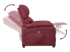 Poltrona| Poltrona elétrica reclinável tecido tinto SHL541821 Vermelho