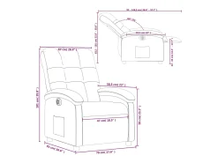 Poltrona|vidaxl Poltrona elétrica reclinável tecido cinzento-acastanhado Taupe