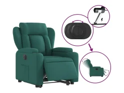 Poltrona| Poltrona elétrica reclinável/elevatória tecido verde-escuro SHL457378 Verde pinho
