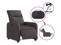 Poltrona elétrica reclinável tecido -escuro SHL255450^ Poltrona