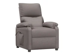Poltrona elétrica reclinável tecido cinzento-acastanhado SHL694029^ Poltrona