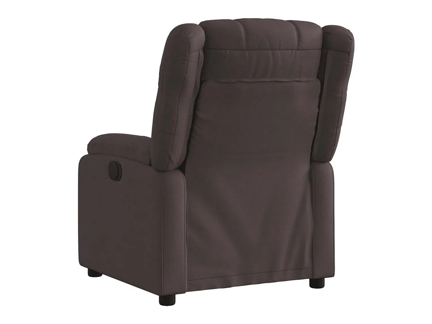 New Poltrona elétrica reclinável tecido -escuro SHL857608 Castanho