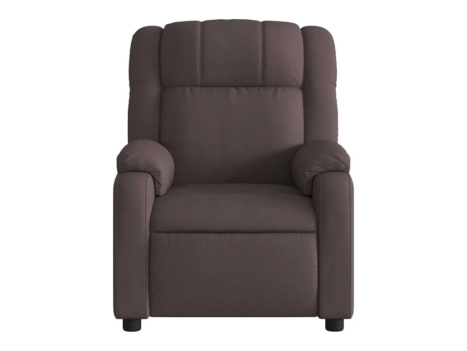New Poltrona elétrica reclinável tecido -escuro SHL857608 Castanho