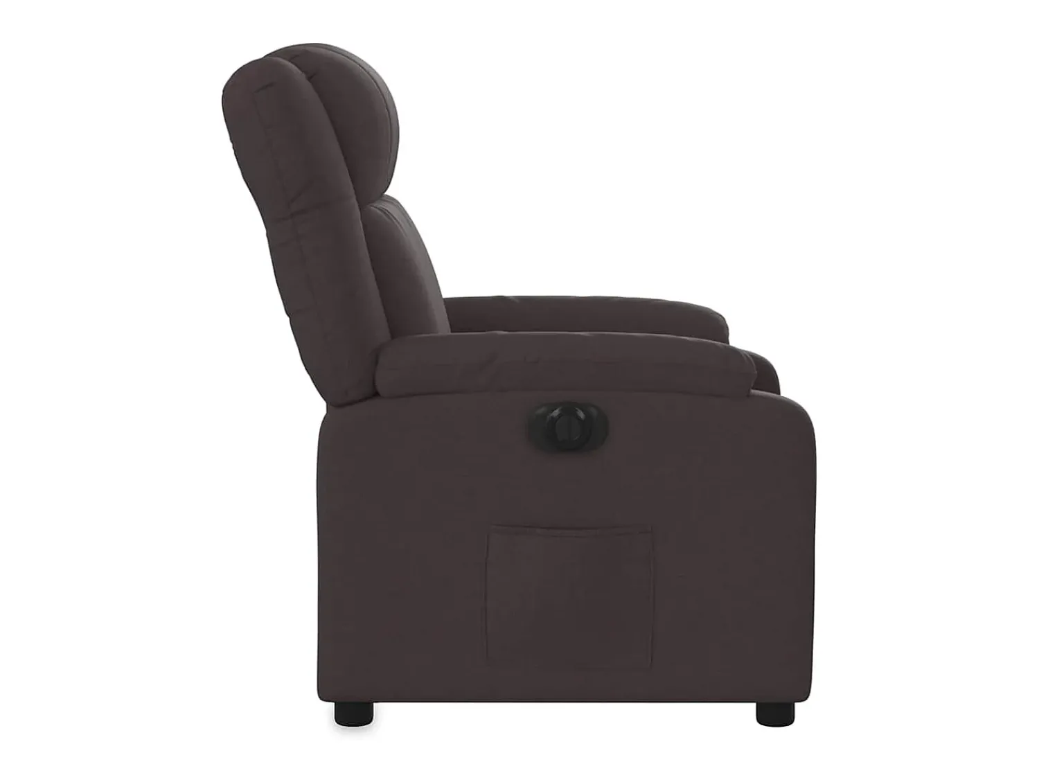 New Poltrona elétrica reclinável tecido -escuro SHL857608 Castanho