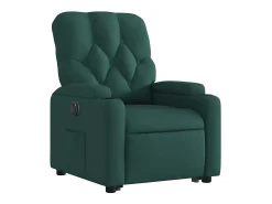 Hot Poltrona elétrica reclinável/elevatória tecido verde-escuro SHL724498 Verde pinho