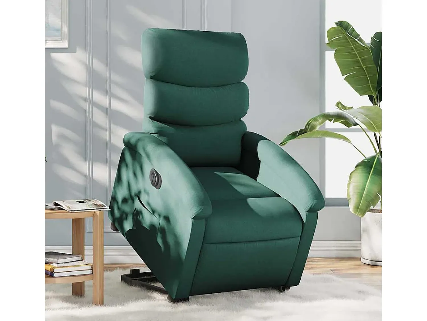 Poltrona| Poltrona elétrica reclinável/elevatória tecido verde-escuro SHL600770 Verde pinho