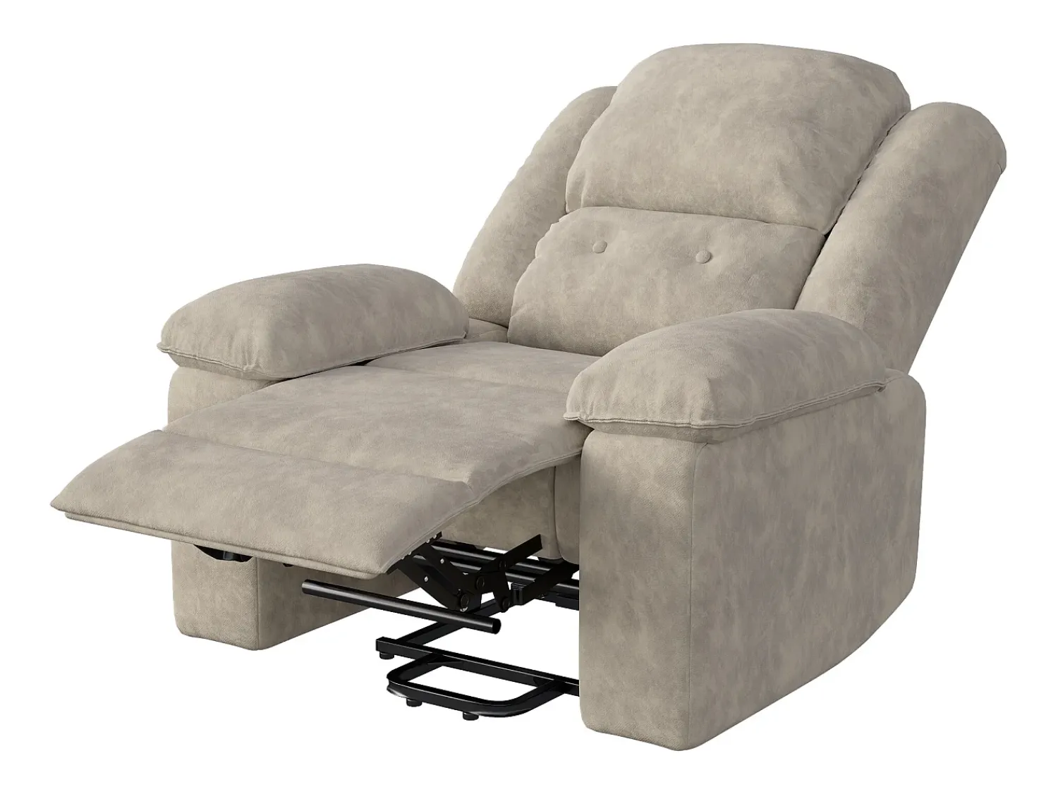 Poltrona* Poltrona elétrica reclinável 160° com controle remoto, massagem de 8 pontos + massagem lombar de 2 pontos, couro PU, marrom Castanho
