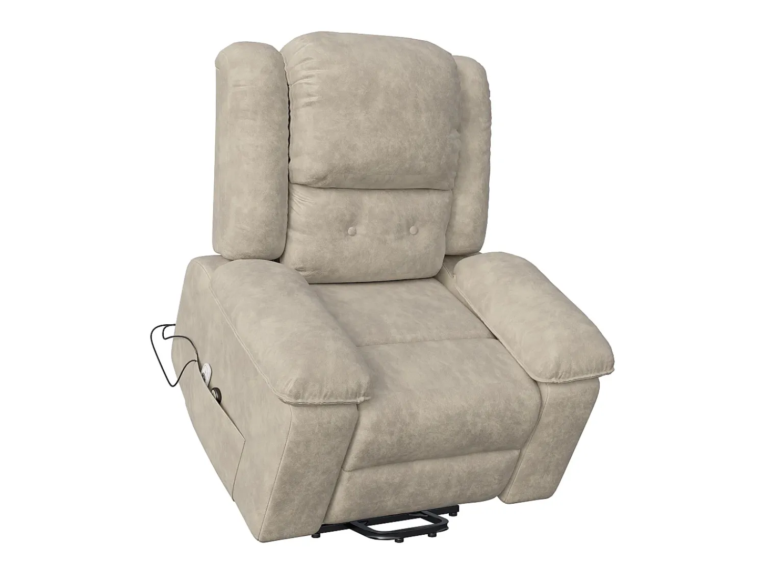 Poltrona* Poltrona elétrica reclinável 160° com controle remoto, massagem de 8 pontos + massagem lombar de 2 pontos, couro PU, marrom Castanho