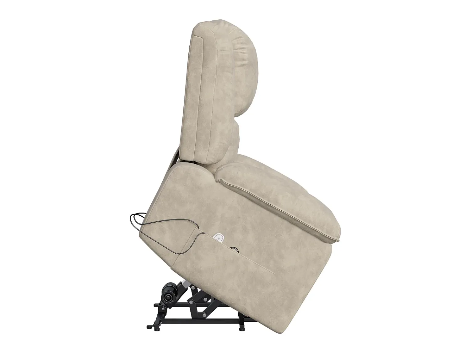 Poltrona* Poltrona elétrica reclinável 160° com controle remoto, massagem de 8 pontos + massagem lombar de 2 pontos, couro PU, marrom Castanho