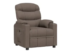 Outlet Poltrona elétrica reclinável tecido cinzento-acastanhado SHL85225 Taupe