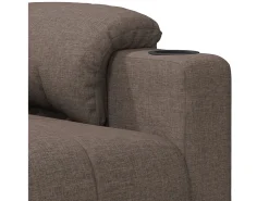 Outlet Poltrona elétrica reclinável tecido cinzento-acastanhado SHL85225 Taupe