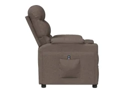 Outlet Poltrona elétrica reclinável tecido cinzento-acastanhado SHL85225 Taupe