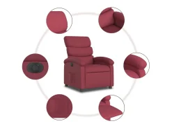 Sale Poltrona elétrica reclinável tecido tinto SHL934850 Vermelho