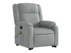 Poltrona| Poltrona elétrica reclinável massagens tecido -claro SHL234984 Cinzento