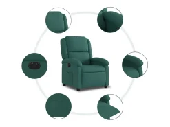 Poltrona|vidaxl Poltrona elétrica reclinável tecido -escuro Verde