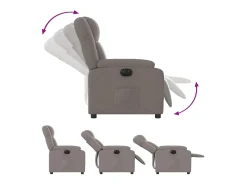 Poltrona* Poltrona elétrica reclinável tecido cinzento-acastanhado SHL134397 Taupe