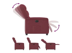Poltrona| Poltrona elétrica reclinável tecido tinto SHL453385 Vermelho