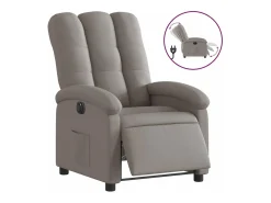 Poltrona* Poltrona elétrica reclinável tecido cinzento-acastanhado PT326824 Taupe