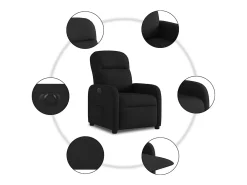 Poltrona* Poltrona elétrica reclinável tecido SHL922787 Preto