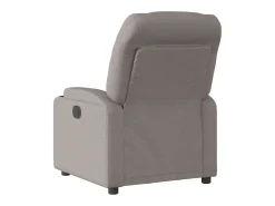 Outlet vidaxl Poltrona elétrica reclinável tecido cinzento-acastanhado Taupe