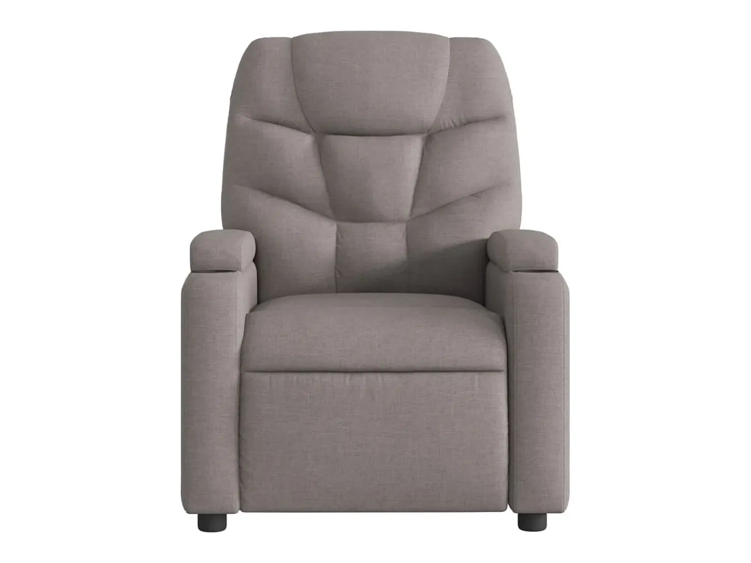 Outlet vidaxl Poltrona elétrica reclinável tecido cinzento-acastanhado Taupe
