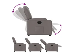 Poltrona elétrica reclinável tecido cinzento-acastanhado SHL845750 Taupe