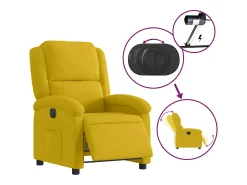 Poltrona*vidaxl Poltrona elétrica reclinável veludo Amarelo