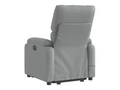 Hot Poltrona elétrica reclinável massagens tecido -claro SHL1283 Cinzento