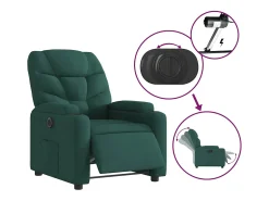 Poltrona| Poltrona elétrica reclinável tecido verde-escuro SHL507041 Verde pinho