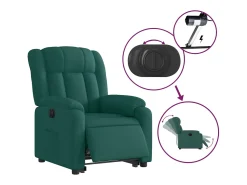 Sale vidaxl Poltrona elétrica reclinável/elevatória tecido -escuro Verde
