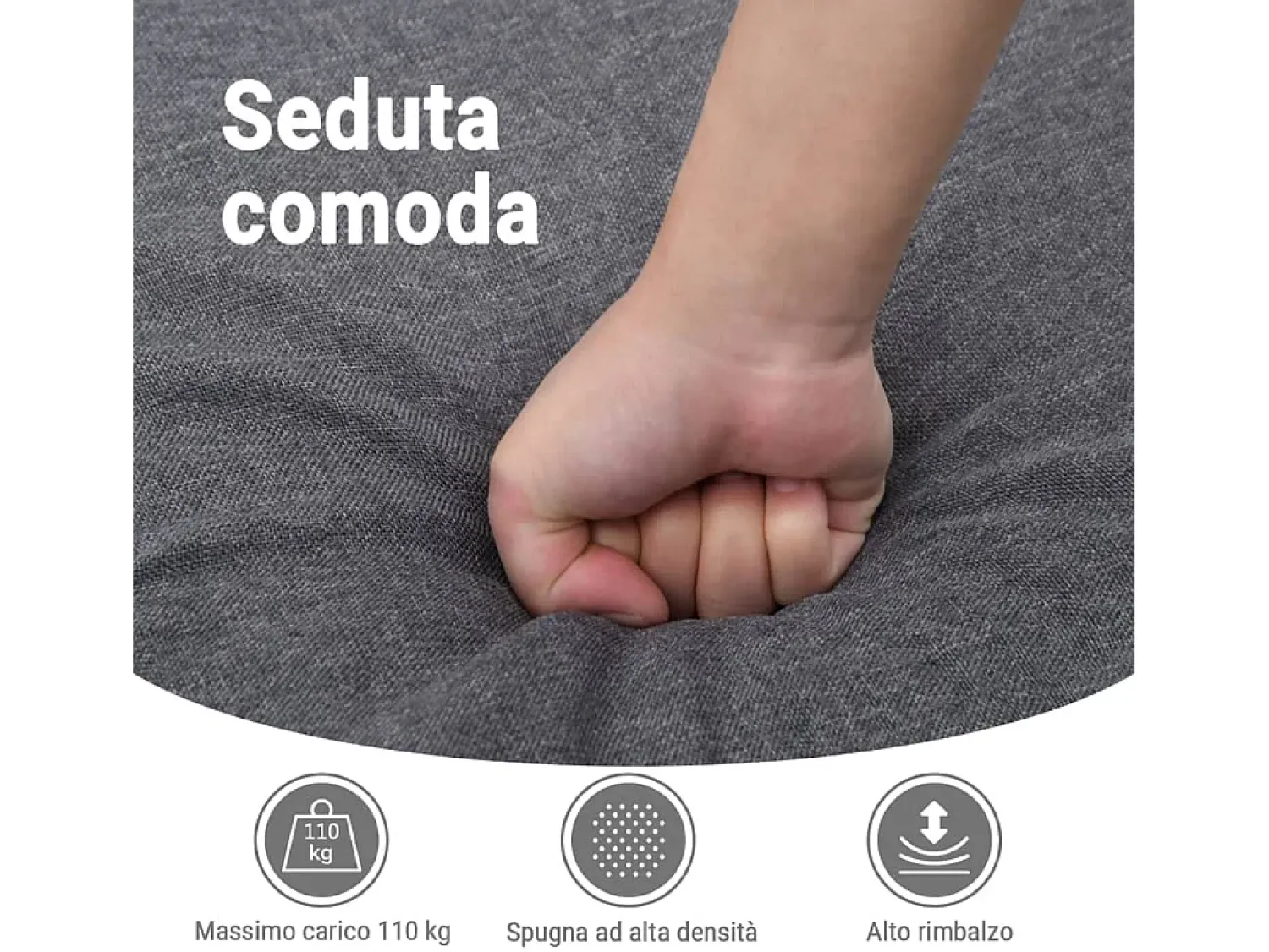 Online vidaxl Poltrona elétrica reclinável tecido Preto