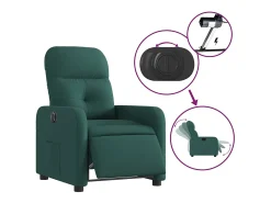 Poltrona| Poltrona elétrica reclinável tecido verde-escuro SHL449375 Verde pinho
