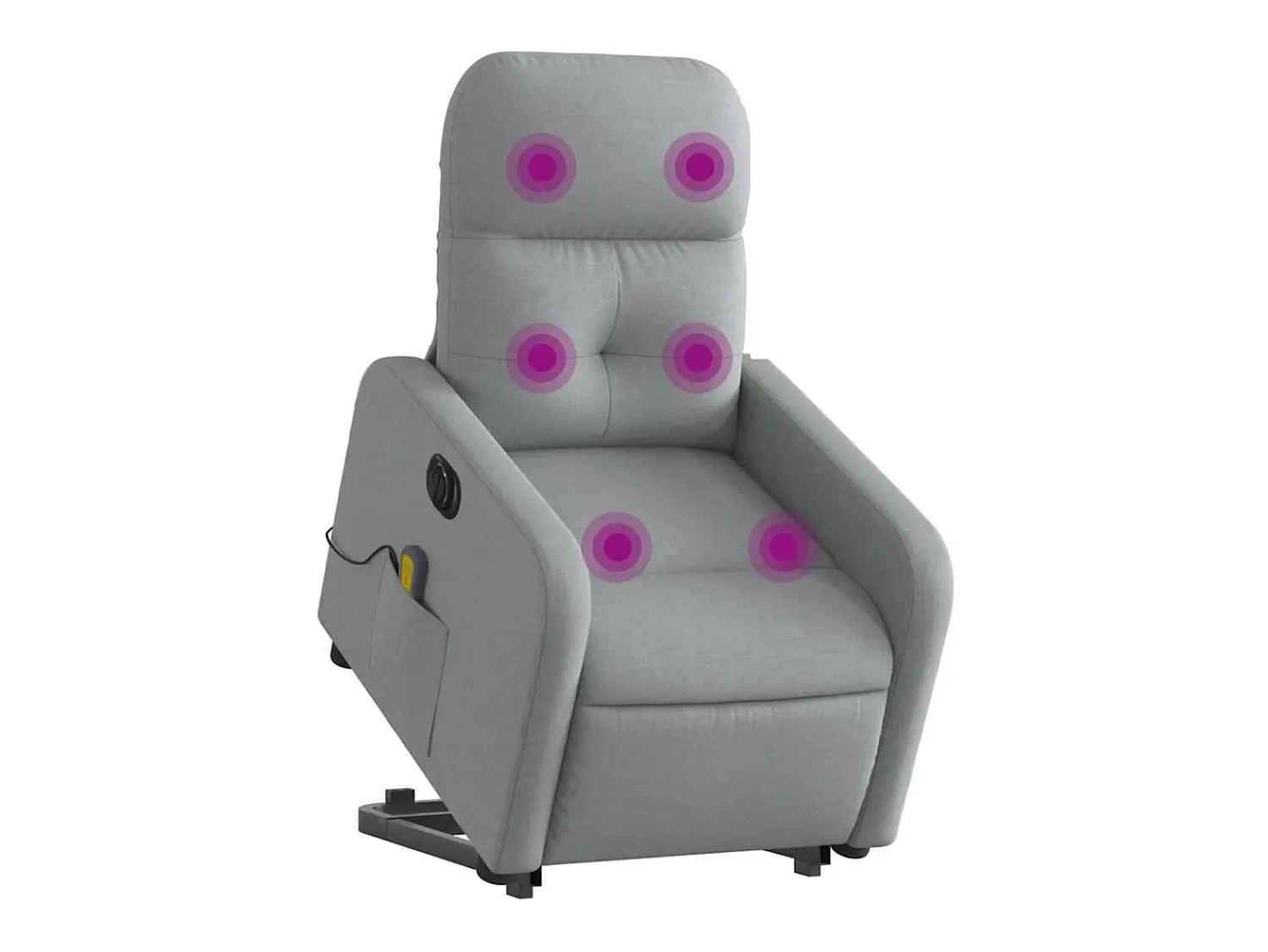 Poltrona| Poltrona elétrica reclinável massagens tecido -claro SHL371039 Cinzento