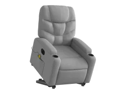 Poltrona| Poltrona elétrica reclinável massagens tecido -claro SHL451235 Cinzento