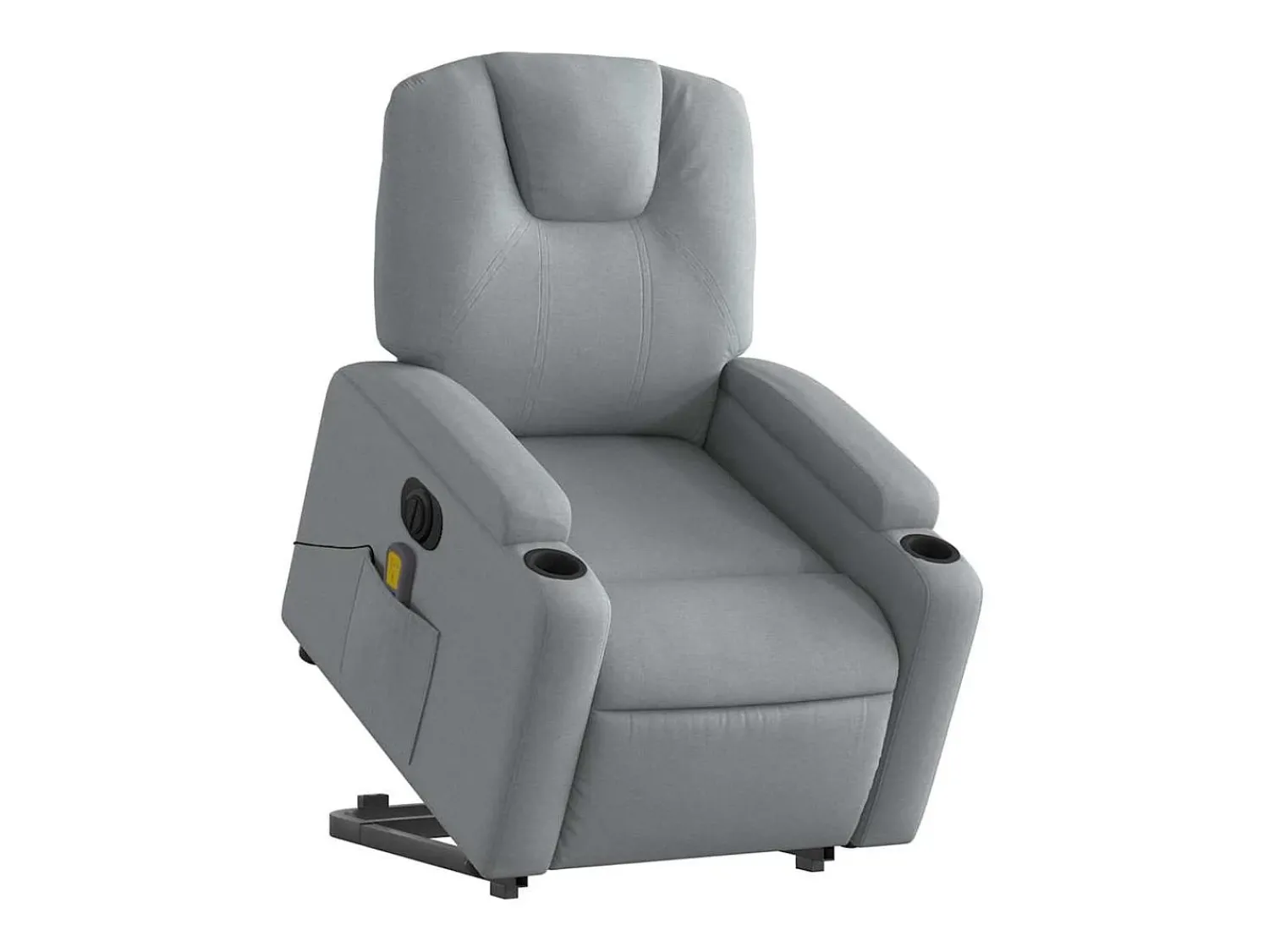 Poltrona elétrica reclinável massagens tecido -claro SHL592498^ Poltrona