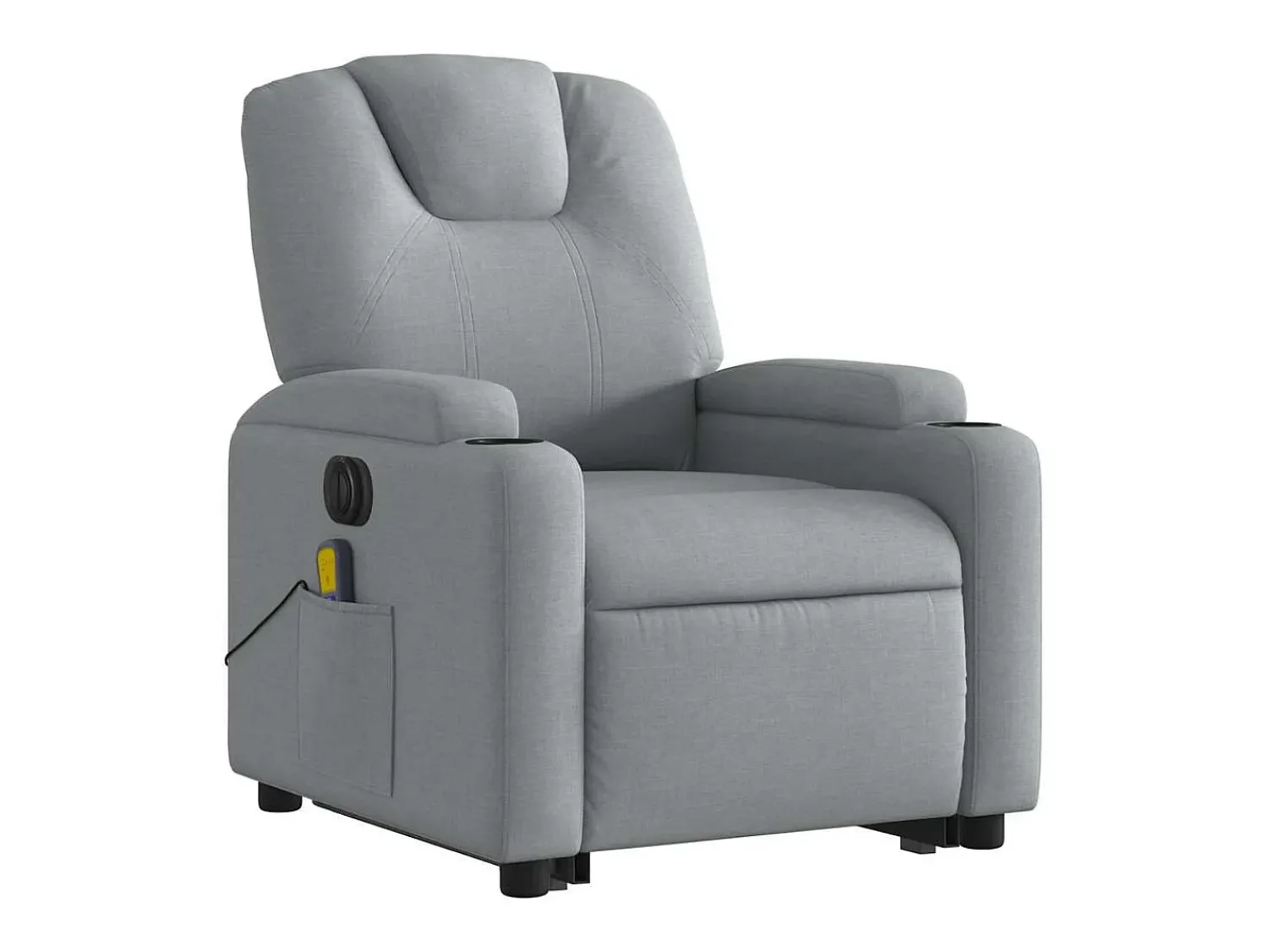 Poltrona elétrica reclinável massagens tecido -claro SHL592498^ Poltrona