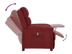 Poltrona elétrica reclinável tecido tinto SHL898828^ Poltrona