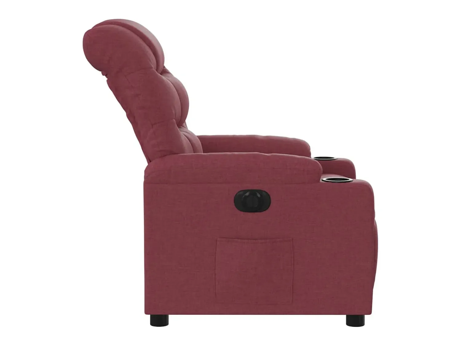 Online vidaxl Poltrona elétrica reclinável tecido tinto Vermelho