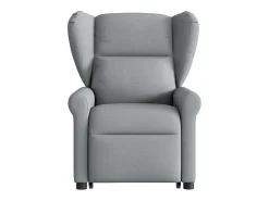 Poltrona elétrica reclinável massagens tecido -claro SHL790608^ Poltrona