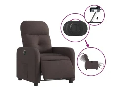 Poltrona* Poltrona elétrica reclinável tecido -escuro SHL836895 Castanho