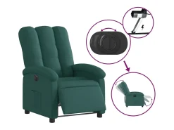 Poltrona* Poltrona elétrica reclinável tecido verde-escuro SHL384154 Verde pinho