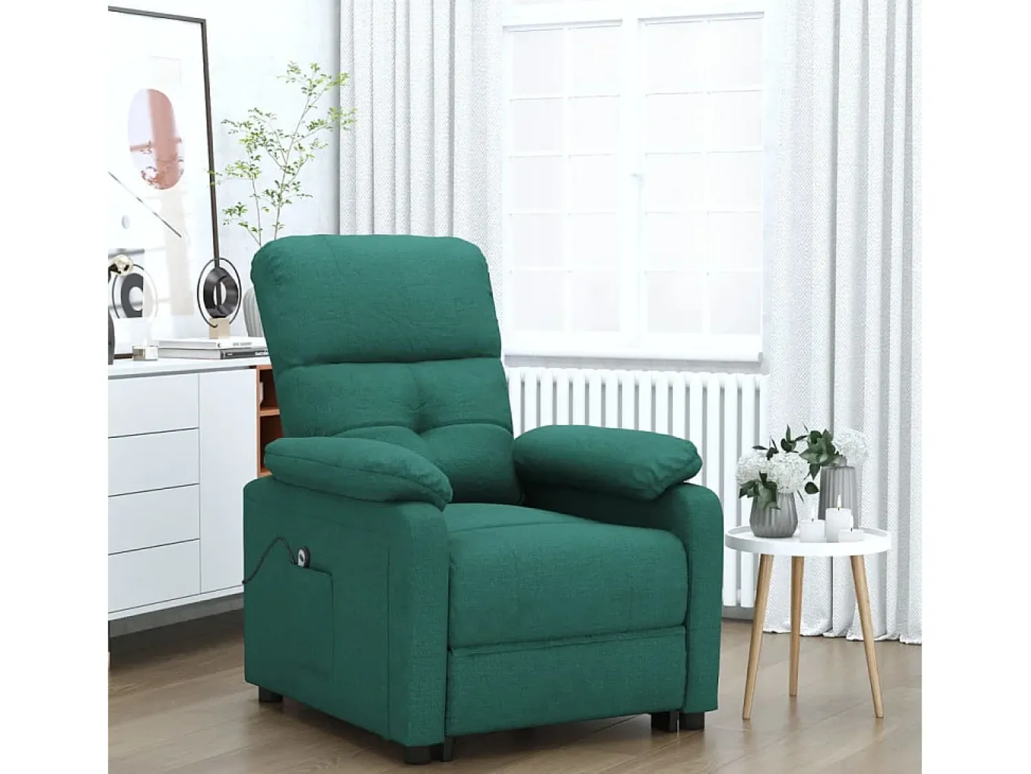 Poltrona* Poltrona elétrica reclinável tecido verde-escuro SHL206830 Verde pinho